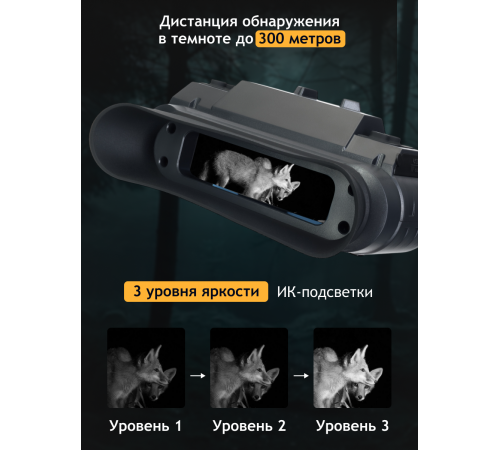 Бинокль цифровой ночного видения Levenhuk Halo NVB10 Helmet, с креплением на шлем