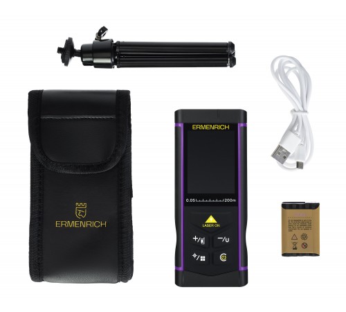 Лазерная рулетка Ermenrich PRO LR200, с камерой