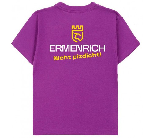 Фирменная футболка Ermenrich «Nicht pizdicht!», фиолетовая Фирменная футболка Ermenrich «Nicht pizdicht!», фиолетовая