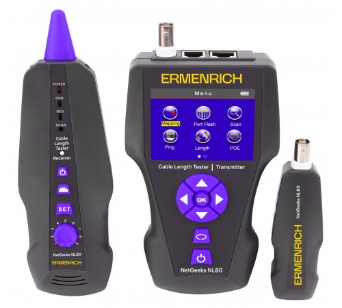 Измеритель длины кабеля Ermenrich NetGeeks NL80
