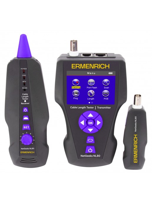 Измеритель длины кабеля Ermenrich NetGeeks NL80