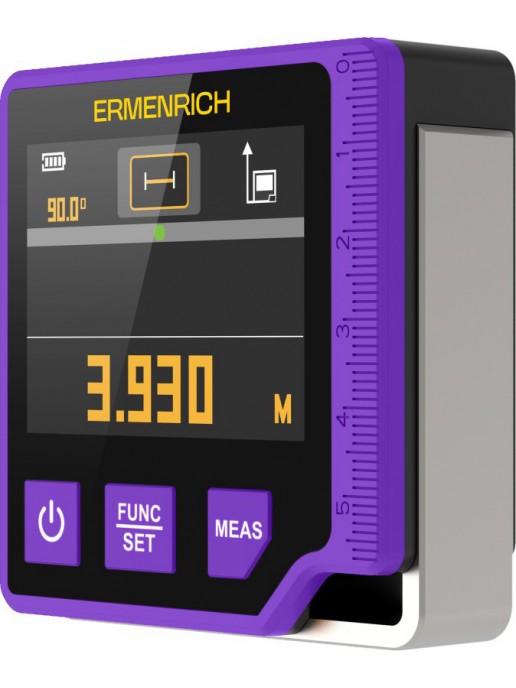Цифровой уровень с лазерной рулеткой («3 в 1») Ermenrich Verk LQ60