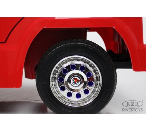 Детский пожарный электромобиль с полным набором амуниции A555AA красный