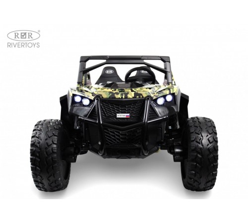 Детский электромобиль A707AA LUX NEW 4WD (16 км/ч.) зеленый камуфляж