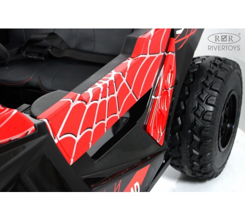 Детский электромобиль A707AA LUX NEW 4WD (16 км/ч.) красный спайдер