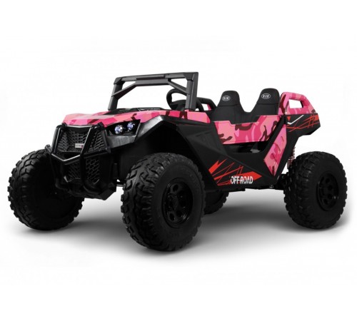 Детский электромобиль A707AA LUX NEW 4WD розовый камуфляж