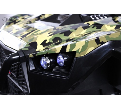 Детский электромобиль A707AA LUX NEW 4WD (16 км/ч.) зеленый камуфляж