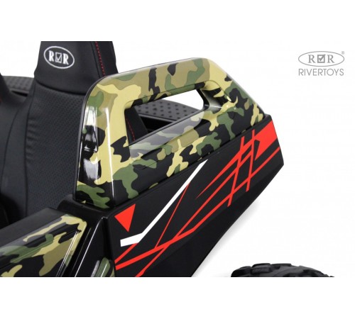 Детский электромобиль A707AA LUX NEW 4WD (16 км/ч.) зеленый камуфляж