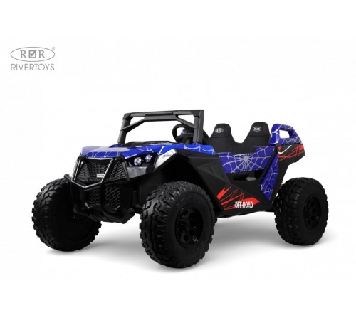 Детский электромобиль A707AA LUX NEW 4WD синий спайдер