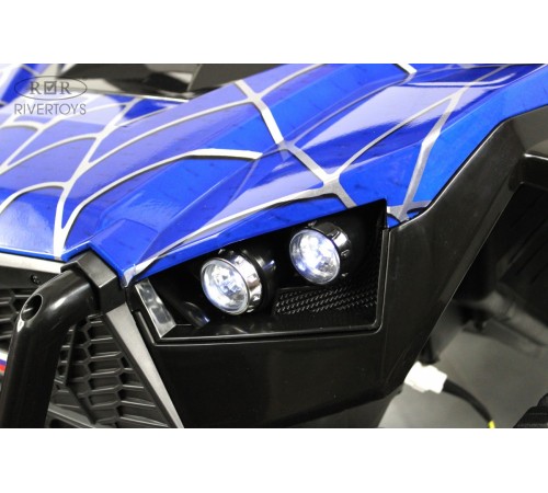 Детский электромобиль A707AA LUX NEW 4WD (16 км/ч.)  синий спайдер