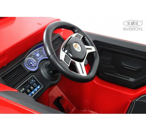 Детский пожарный электромобиль с полным набором амуниции A555AA красный