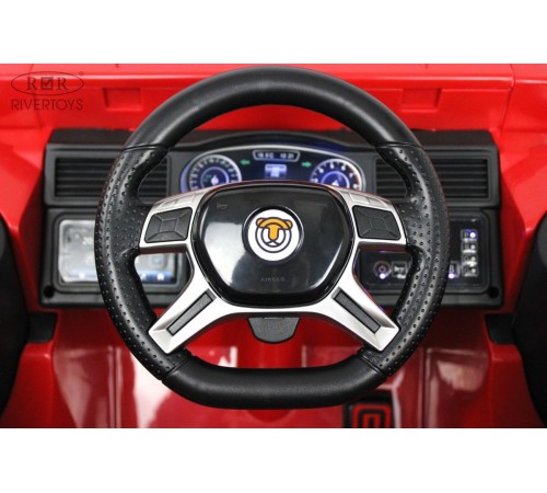 Детский пожарный электромобиль с полным набором амуниции A555AA красный