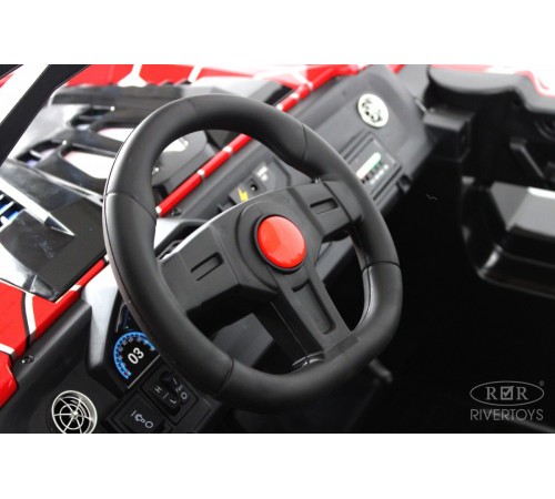 Детский электромобиль A707AA LUX NEW 4WD (16 км/ч.) красный спайдер