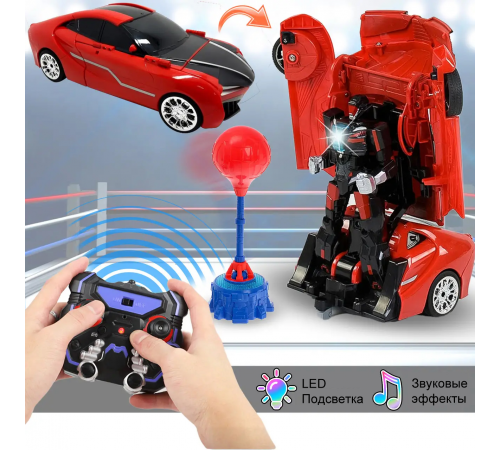 Радиоуправляемый робот-трансформер-боксер JiaQi (спортивная машина) - TT686-S