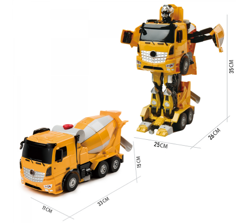 Радиоуправляемый трансформер JiaQi (бетономешалка - робот) - TT679