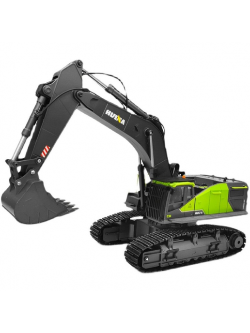Металлический гусеничный экскаватор HUI NA TOYS масштаб 1:50 - HN1721-GREEN