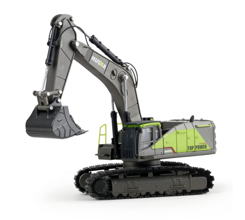 Металлический гусеничный экскаватор HUI NA TOYS масштаб 1:50 - HN1721-GREEN