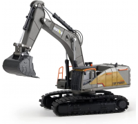 Металлический гусеничный экскаватор HUI NA TOYS масштаб 1:50 - HN1721-YELLOW