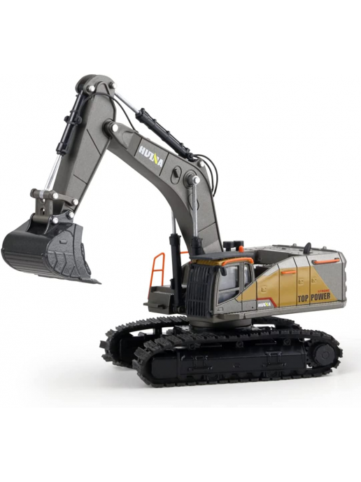 Металлический гусеничный экскаватор HUI NA TOYS масштаб 1:50 - HN1721-YELLOW