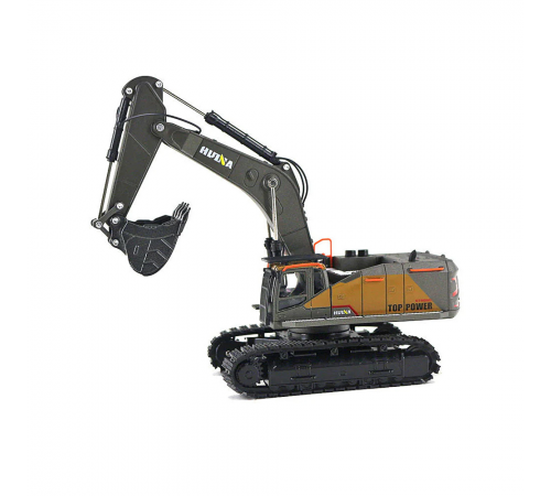 Металлический гусеничный экскаватор HUI NA TOYS масштаб 1:50 - HN1721-YELLOW
