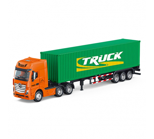 Металлический грузовик контейнеровоз HUI NA TOYS масштаб 1:50 - HN1732-GREEN