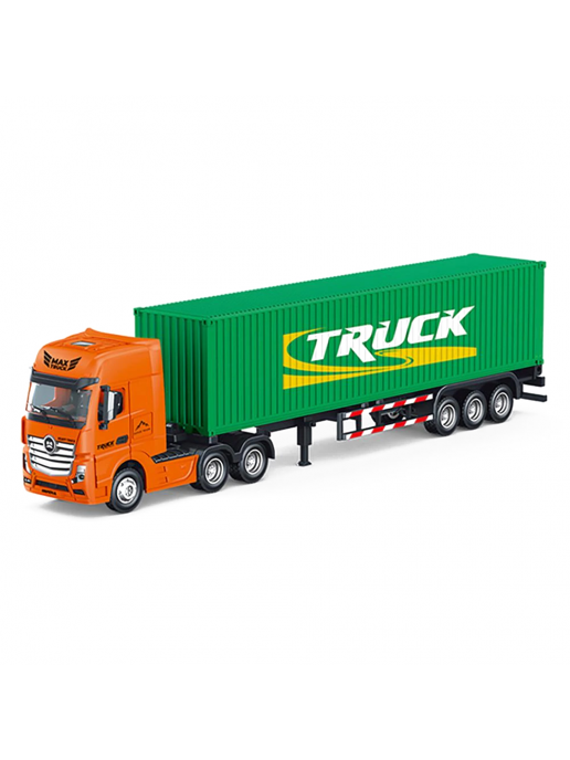 Металлический грузовик контейнеровоз HUI NA TOYS масштаб 1:50 - HN1732-GREEN