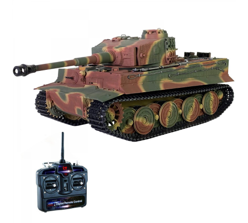 Радиоуправляемый танк Taigen Tiger 1 Германия 1:16 (лесной камуфляж, звук, дым V3) - AS3818-D-CAMO