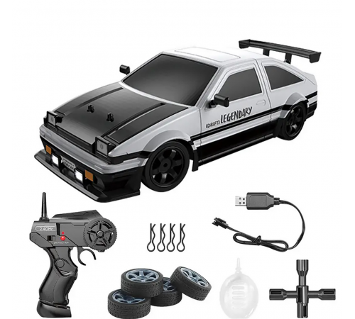 Радиоуправляемая машина для дрифта HB Toyota AE86 (4WD, свет, пар, акб, 1:16) - SC16A03-1