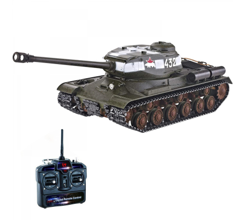 Радиоуправляемый танк Taigen ИС-2 модель 1944 СССР 1:16 (зеленый, звук, дым V3) - AS3928-B-GREEN