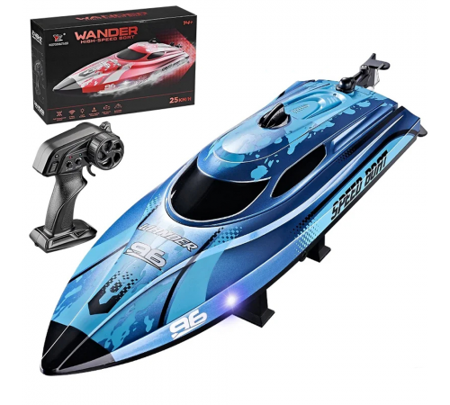 Радиоуправляемый катер Wander (30 см, LED, 25 км/ч) - HJ820-BLUE