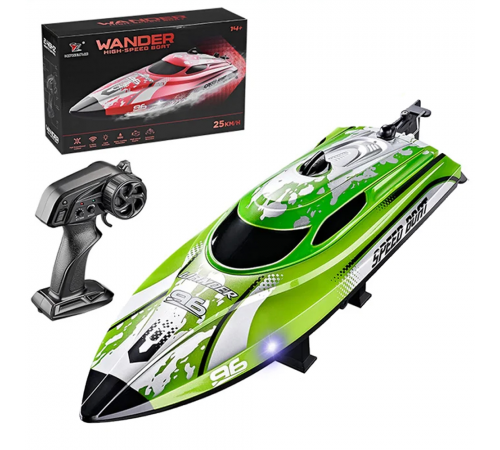 Радиоуправляемый катер Wander (30 см, LED, 25 км/ч) - HJ820-GREEN