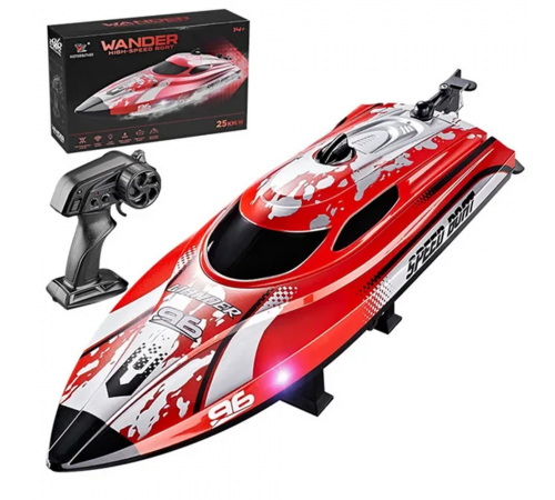 Радиоуправляемый катер Wander (30 см, LED, 25 км/ч) - HJ820-RED