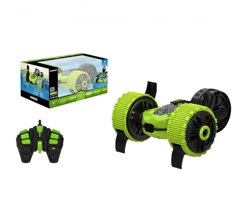 Радиоуправляемая зеленая трюковая машина-перевертыш-амфибия Crazon 2.4G - CR-19SL01B
