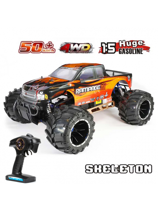 Радиоуправляемый бензиновый монстр HSP Skeleton 4WD 1:5 - 94050-14050-O