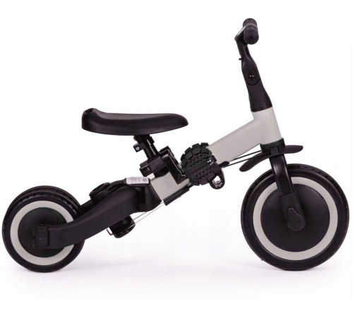 Детский беговел-велосипед 8в1 с крышей и ручкой, серый - TR008C-GREY
