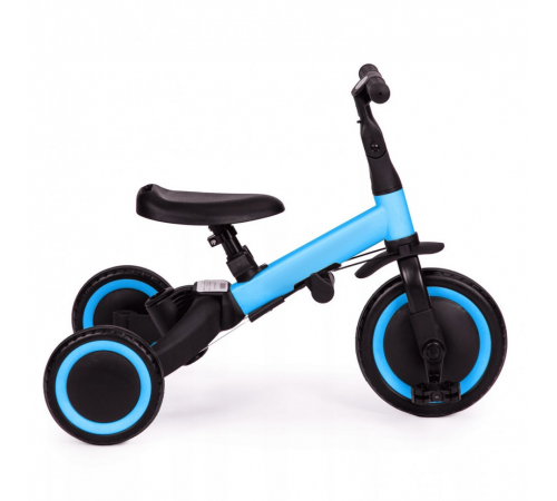 Детский беговел-велосипед 8в1 с крышей и ручкой, синий - TR008C-BLUE