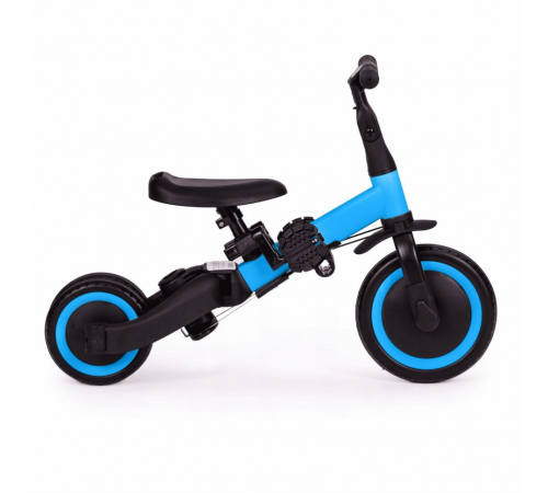 Детский беговел-велосипед 8в1 с крышей и ручкой, синий - TR008C-BLUE