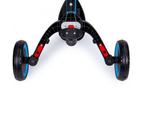 Детский беговел-велосипед 8в1 с крышей и ручкой, синий - TR008C-BLUE