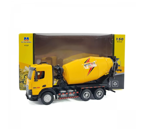 Масштабная модель бетономешалка Huina 1:50 - HN1737-YELLOW
