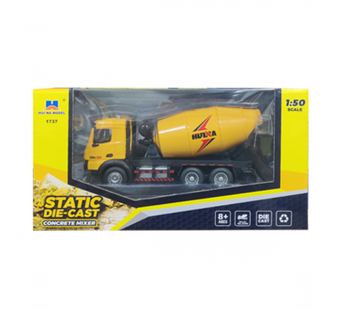 Масштабная модель бетономешалка Huina 1:50 - HN1737-YELLOW