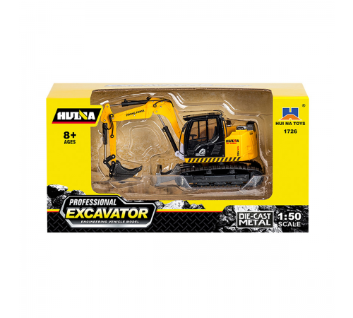 Масштабная модель экскаватор-бульдозер Huina 1:50 - HN1726-YELLOW