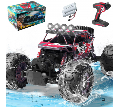 Радиоуправляемый красный краулер амфибия (2 АКБ 7.4В, свет, 1:10) - C1201W-RED-V2