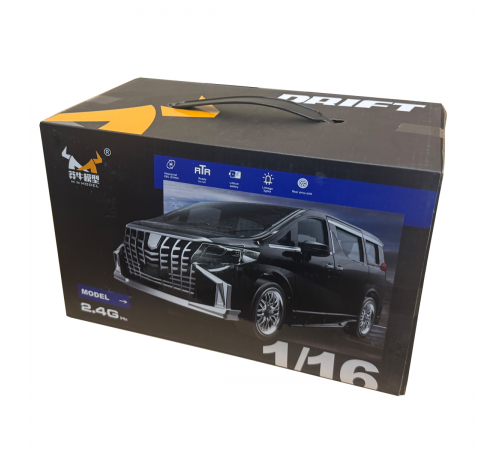 Радиоуправляемая машина для дрифта Alphard 2WD 1:16 (гироскоп, LED подсветка) - MN-68-BLACK