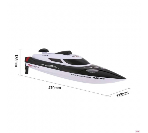 Радиоуправляемый катер Black SuNew с сумкой (47 см, 35 км/ч, акб 3000 mAh) - HJ806B-A3-BAG