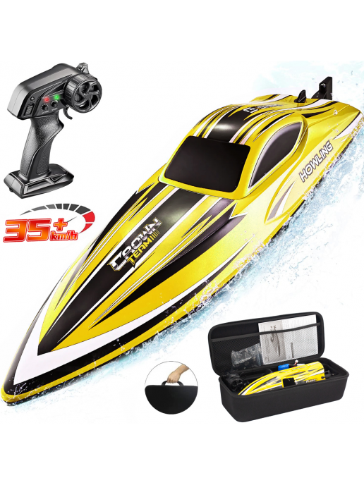 Радиоуправляемый катер Chasing Waves с сумкой (41 см, 35 км/ч) - HJ818-YELLOW-BAG
