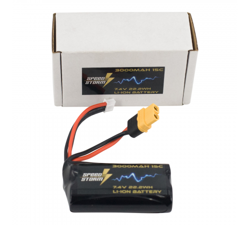 Аккумулятор Speed Storm Li-ion 18650 7.4V 3000 mAh разъем XT60 - SS-2S3000-XT60