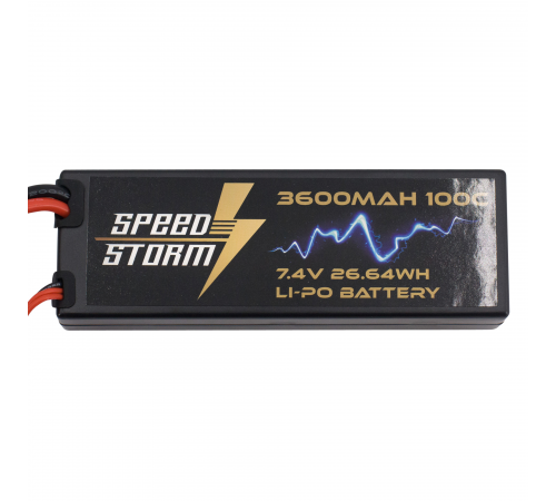 Аккумулятор Speed Storm Li-Po 7.4V 100C 3600 mAh Hard Case разъем T-plug (Deans) - SS-2S3600-100-D