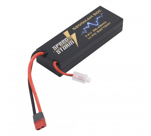 Аккумулятор Speed Storm Li-Po 7.4V 50C 5200 mAh Hard Case разъем T-plug (Deans) - SS-2S5200-50-D