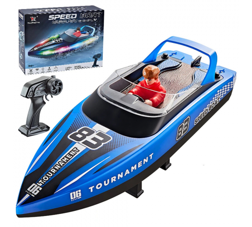 Радиоуправляемый катер яхта (15 км/ч, 25 см, 2 часа игры) - HJ821-BLUE