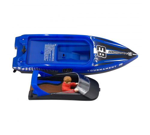 Радиоуправляемый катер яхта (15 км/ч, 25 см, 2 часа игры) - HJ821-BLUE